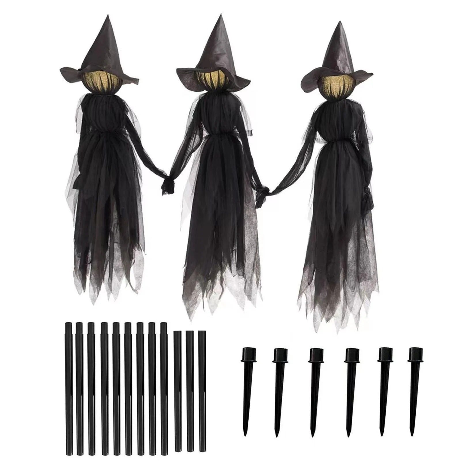 Brujas Colgantes con Luz y Sonido Activado por Voz