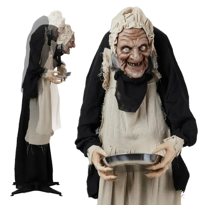 Figura Animatrónica del Segador del Terror con Luz y Sonido | Decoración Gigante para Halloween