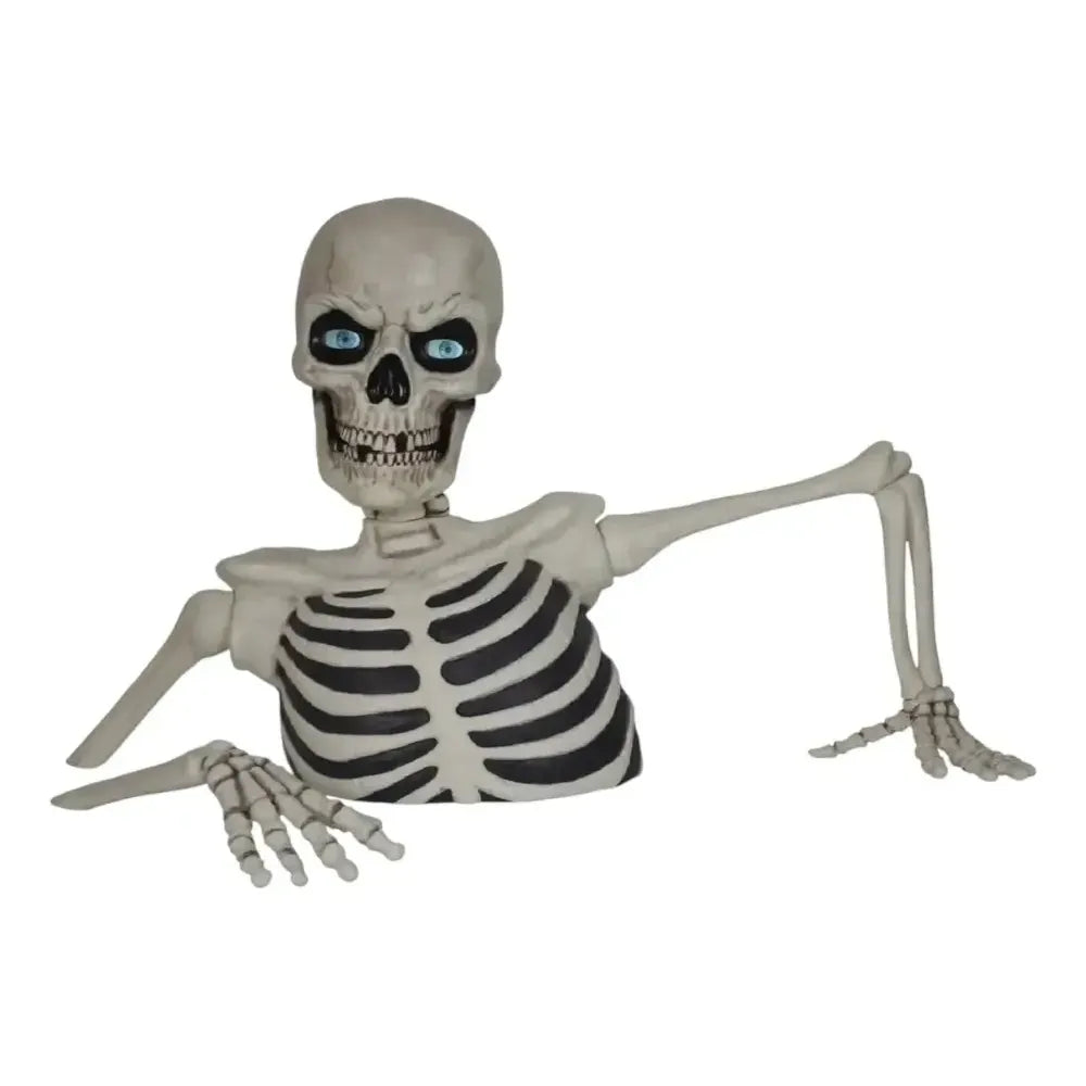 Halloween Esqueleto Gigante 1.5 Mts Ojos Lcd
