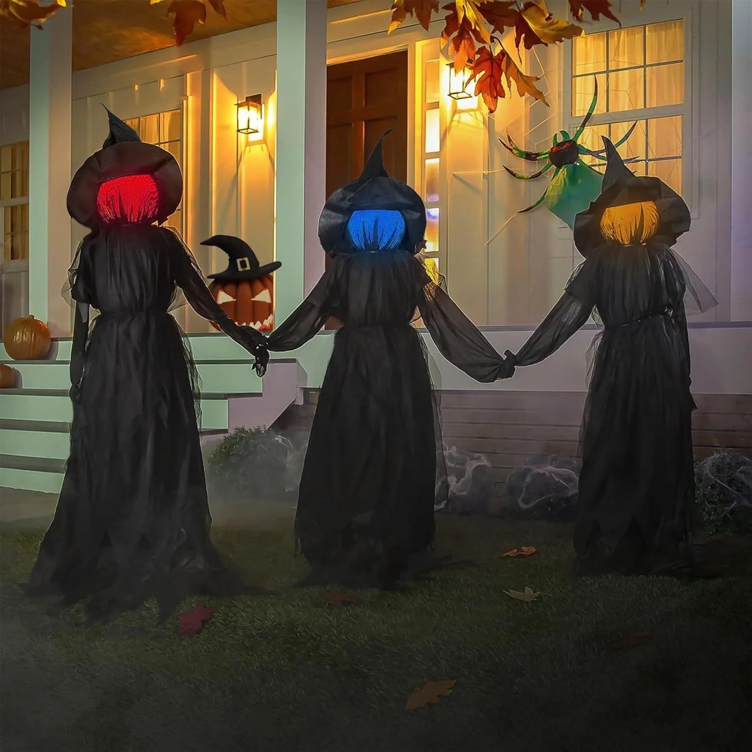 Brujas Colgantes con Luz y Sonido Activado por Voz