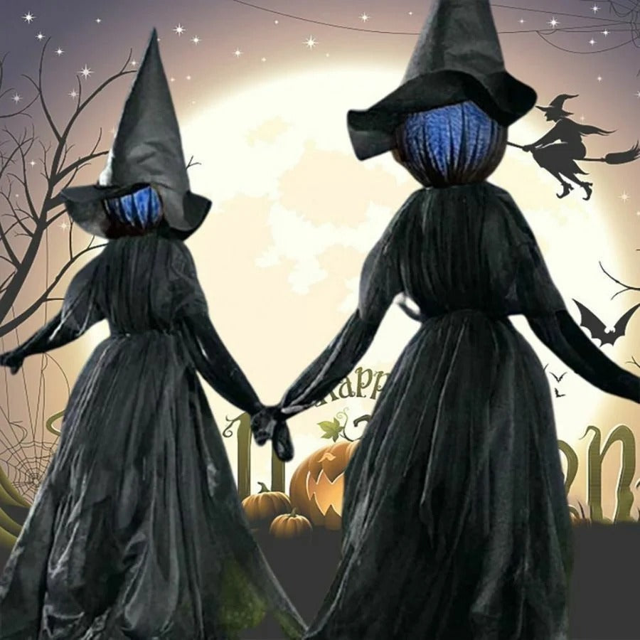 Brujas Colgantes con Luz y Sonido Activado por Voz